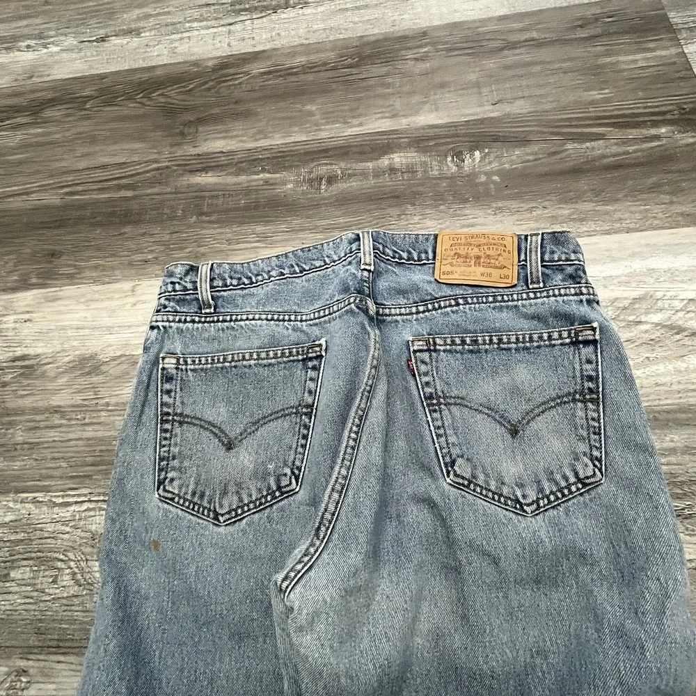 Vintage‎ Levis 550 Grunge Straight Leg Jeans 36 x 30 ( 35x29) Red Tab Paper Tag